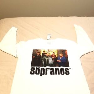 Men's Long Sleeve Sopranos White T-Shirt "NEW" W/Tags!